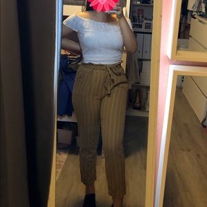 Yellow striped bottoms